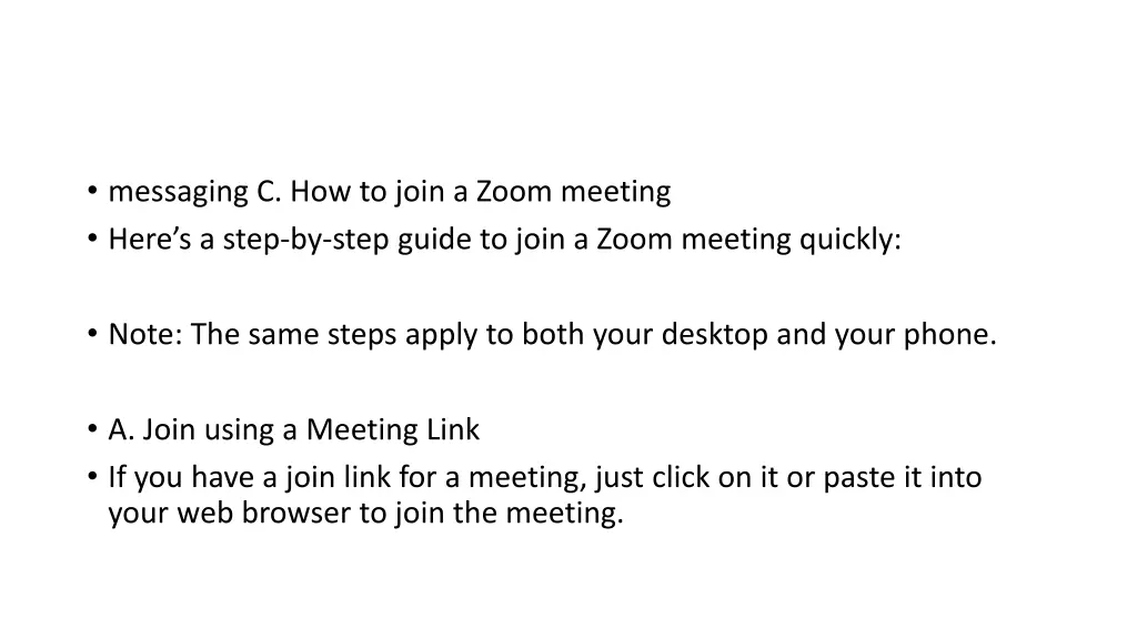 messaging c how to join a zoom meeting here