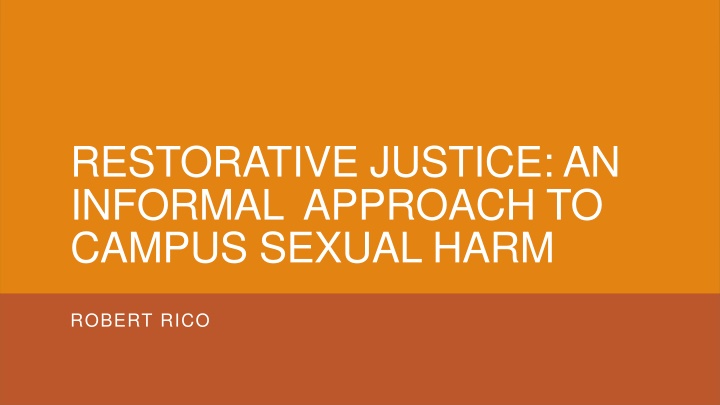 restorative justice an informal approach