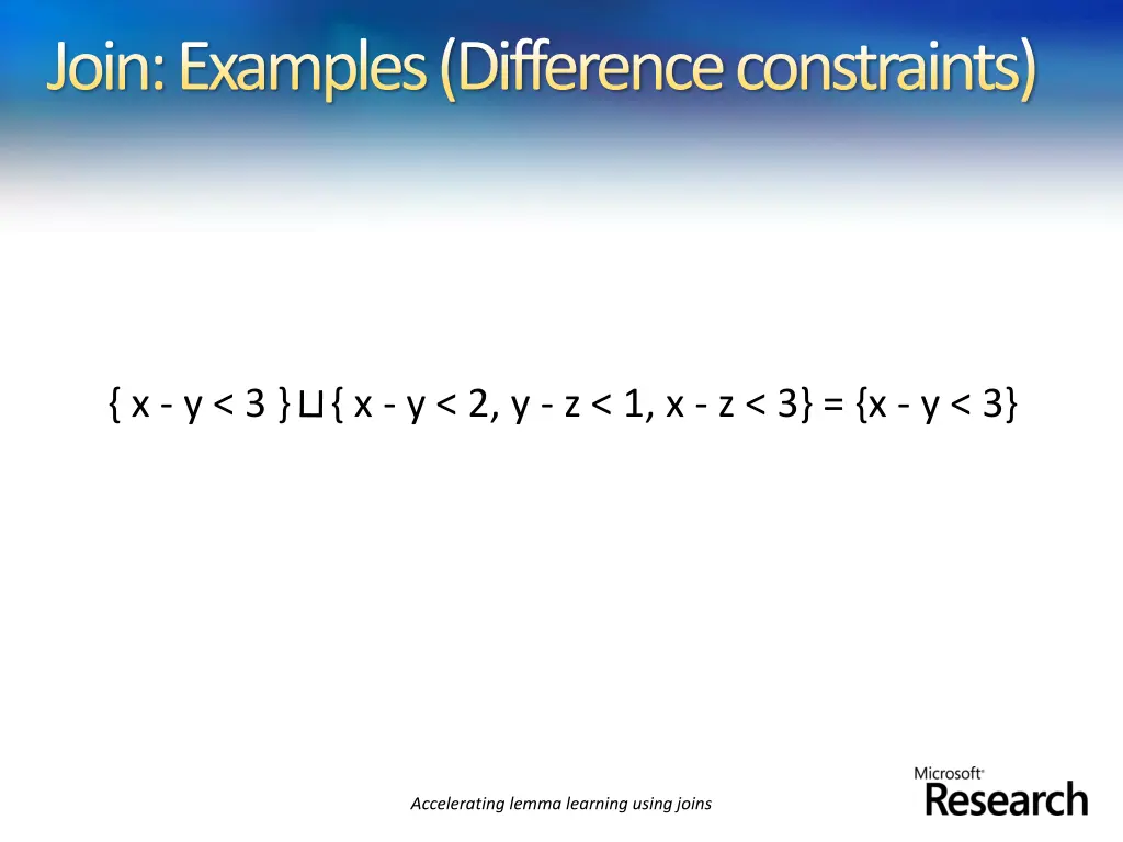 join examples difference constraints