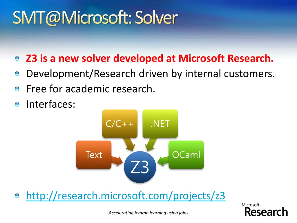 smt@microsoft solver