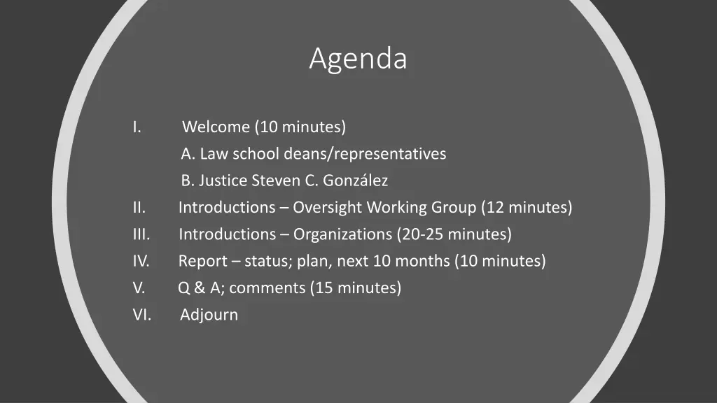 agenda