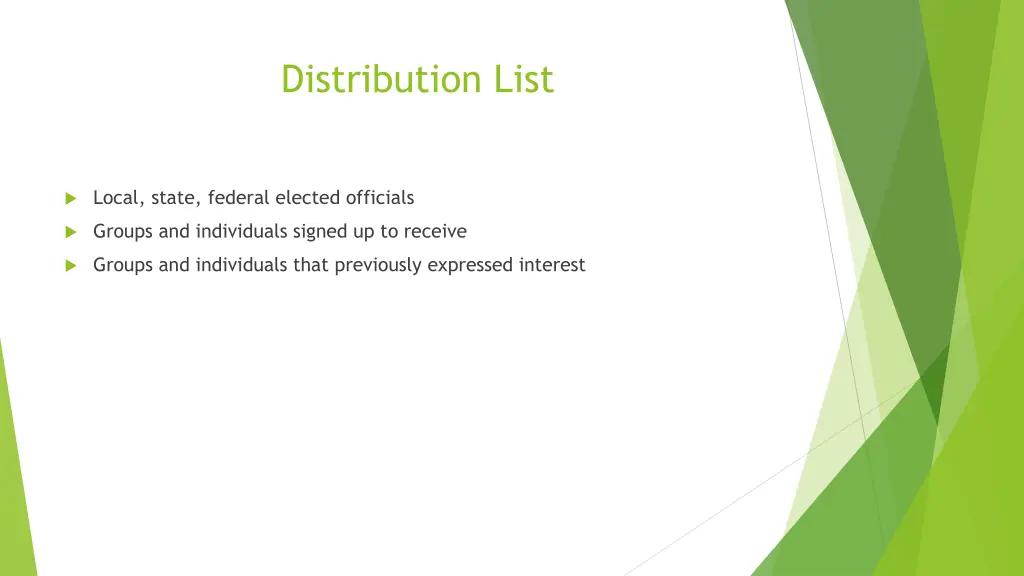 distribution list