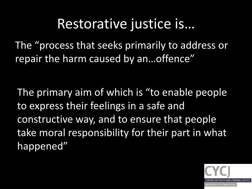 restorative justice is