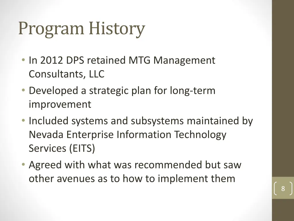 program history