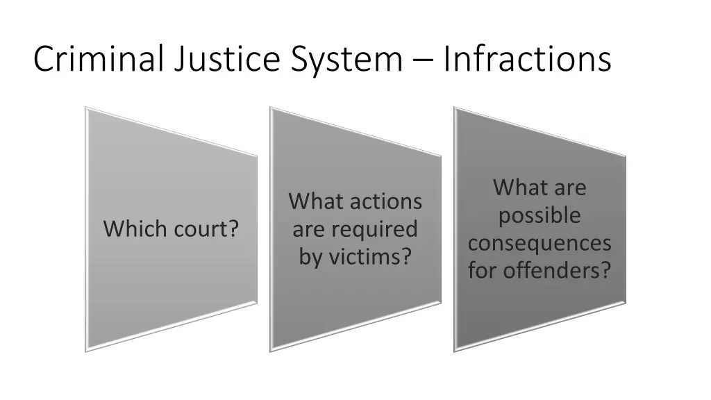 criminal justice system infractions