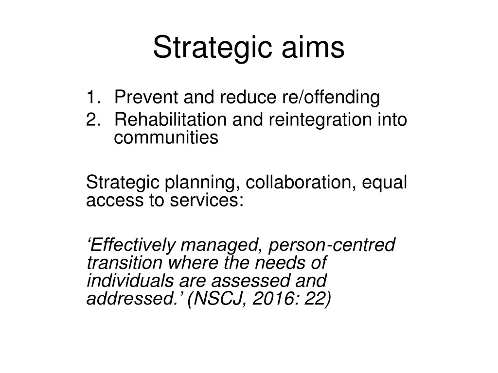 strategic aims