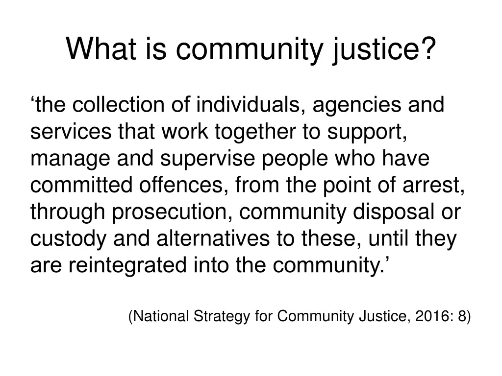 what is community justice