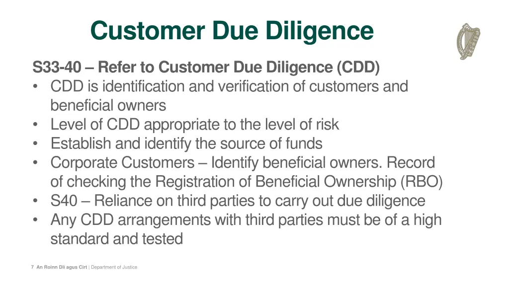 customer due diligence