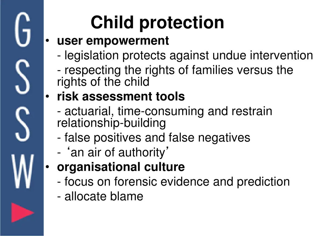 child protection user empowerment legislation