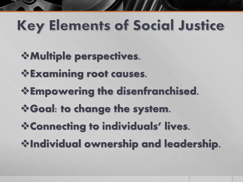 key elements of social justice