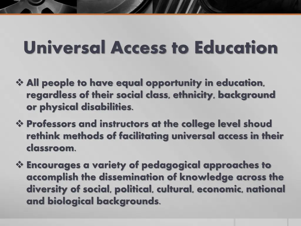 universal access to education