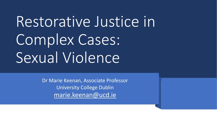 restorative justice in complex cases sexual