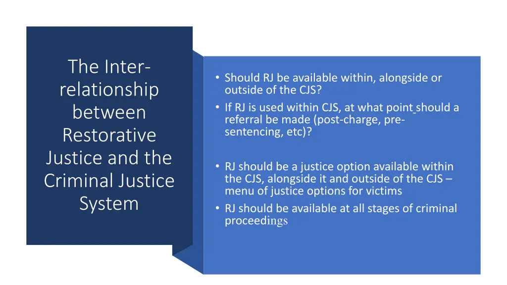 the inter relationship between restorative