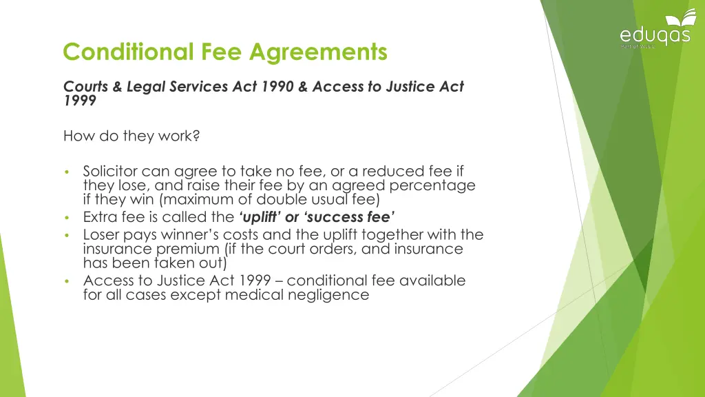 conditional fee agreements