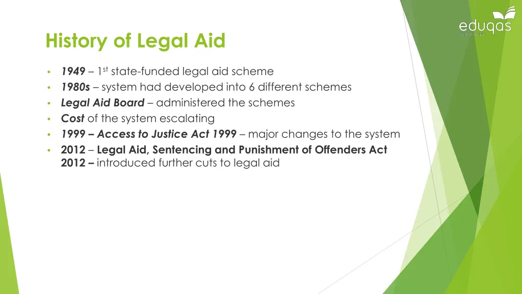 history of legal aid