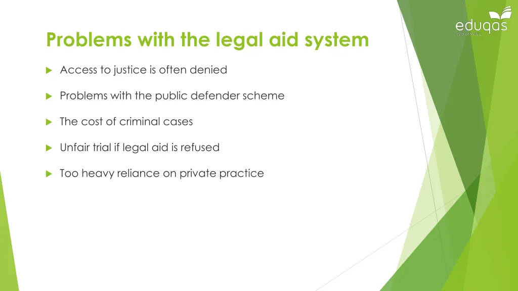 problems with the legal aid system