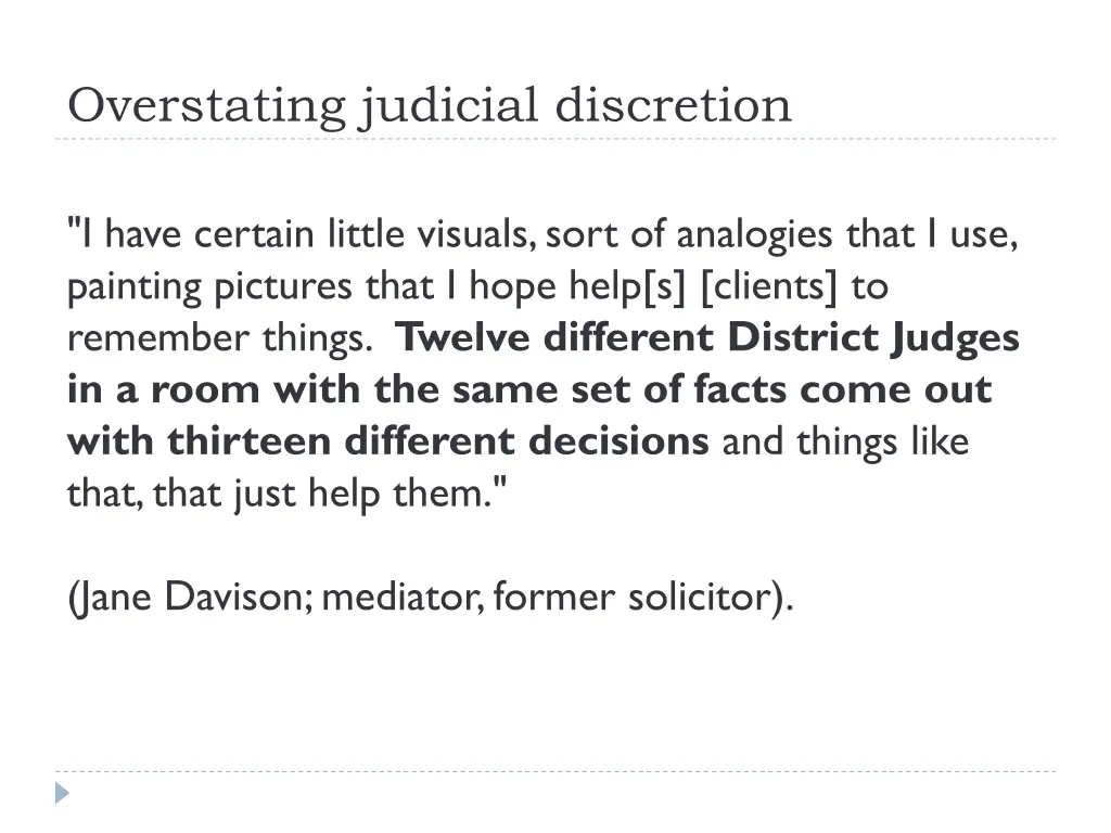 overstating judicial discretion