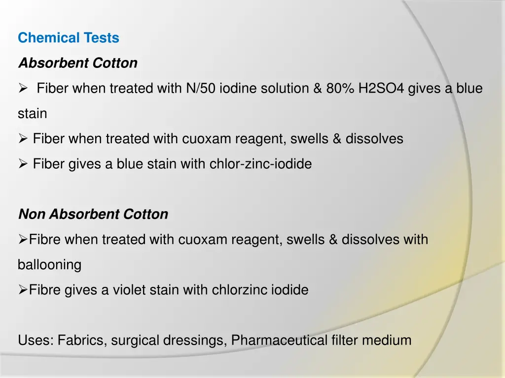 chemical tests