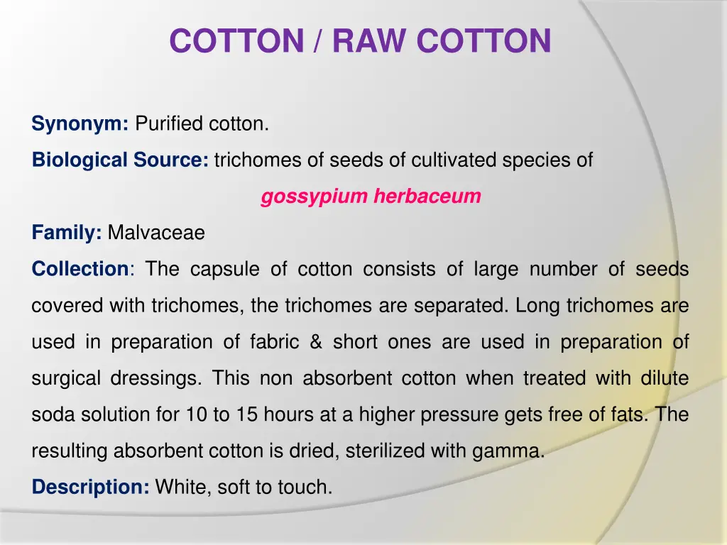 cotton raw cotton