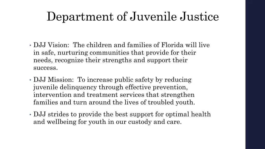 department of juvenile justice