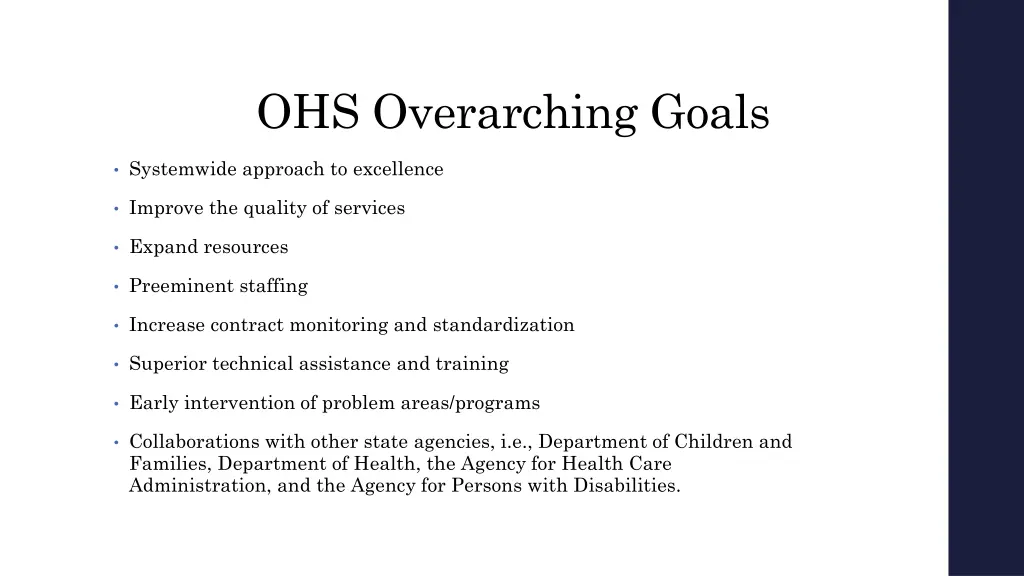 ohs overarching goals