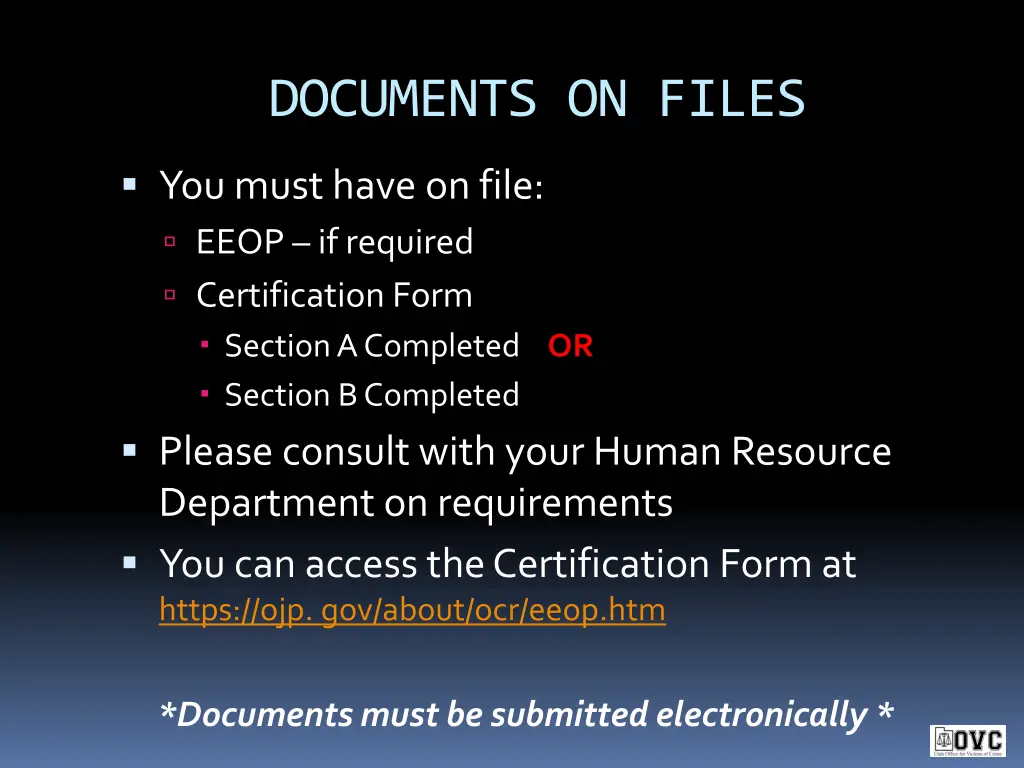 documents on files