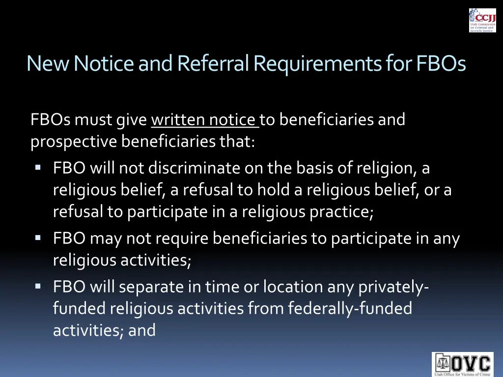 new notice and referral requirements for fbos