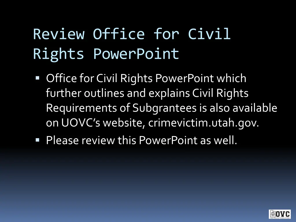 review office for civil rights powerpoint