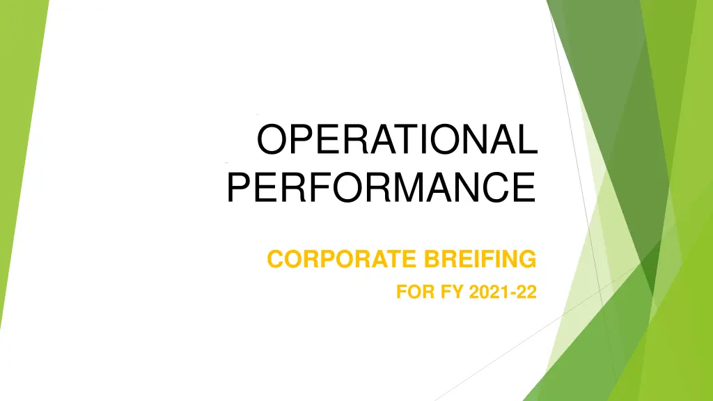 operational performance