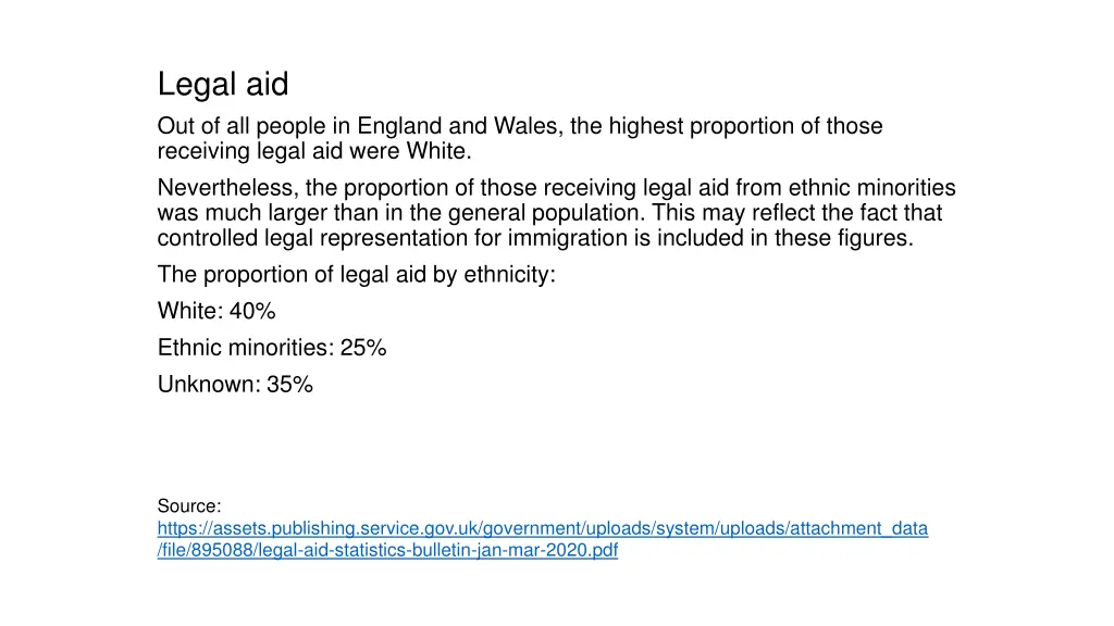 legal aid out of all people in england and wales