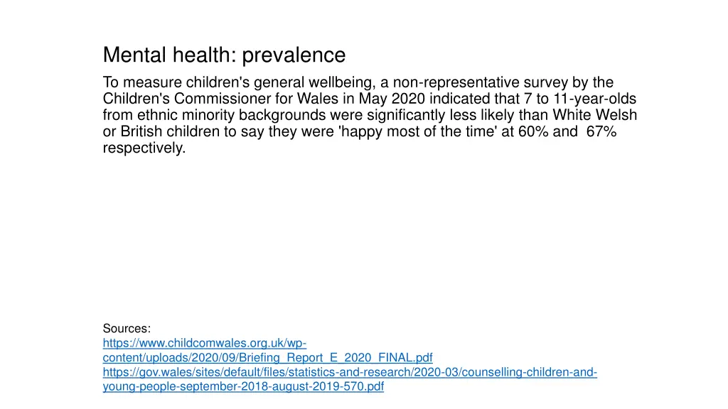 mental health prevalence to measure children