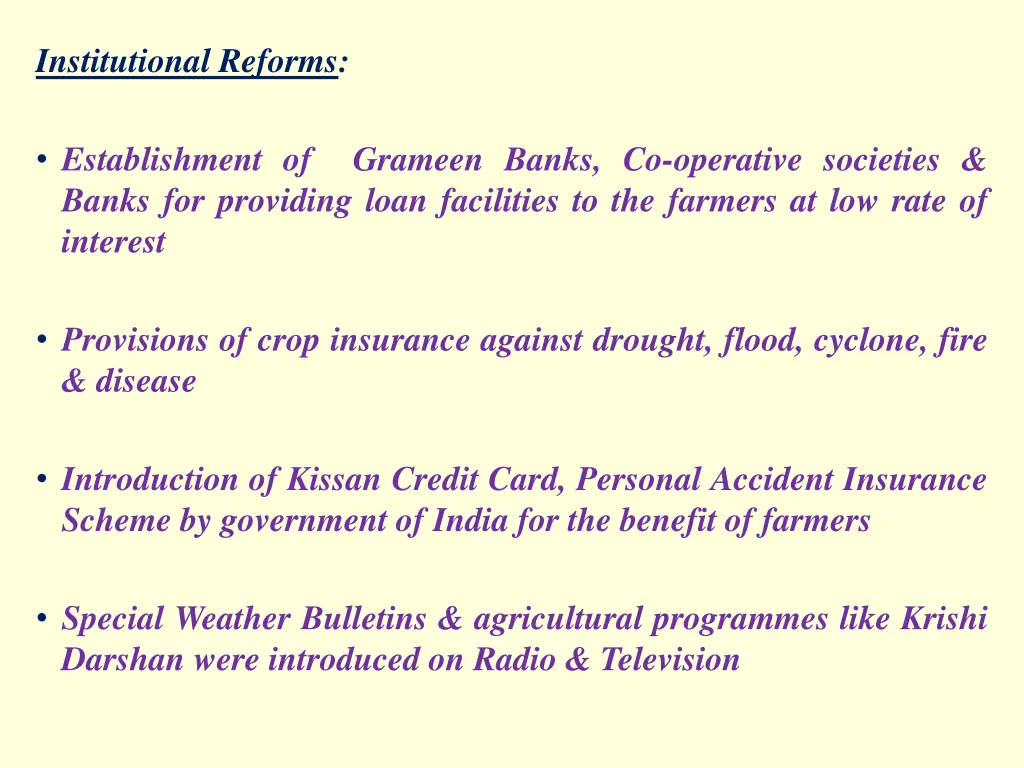 institutional reforms