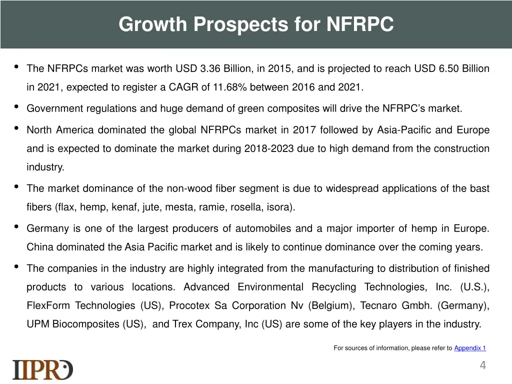 growth prospects for nfrpc