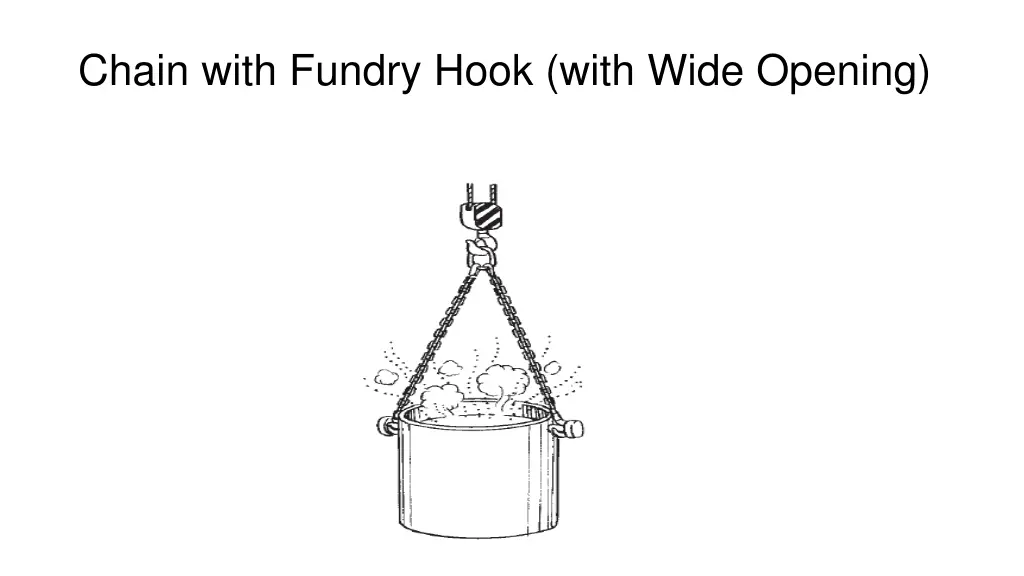 chain with fundry hook with wide opening