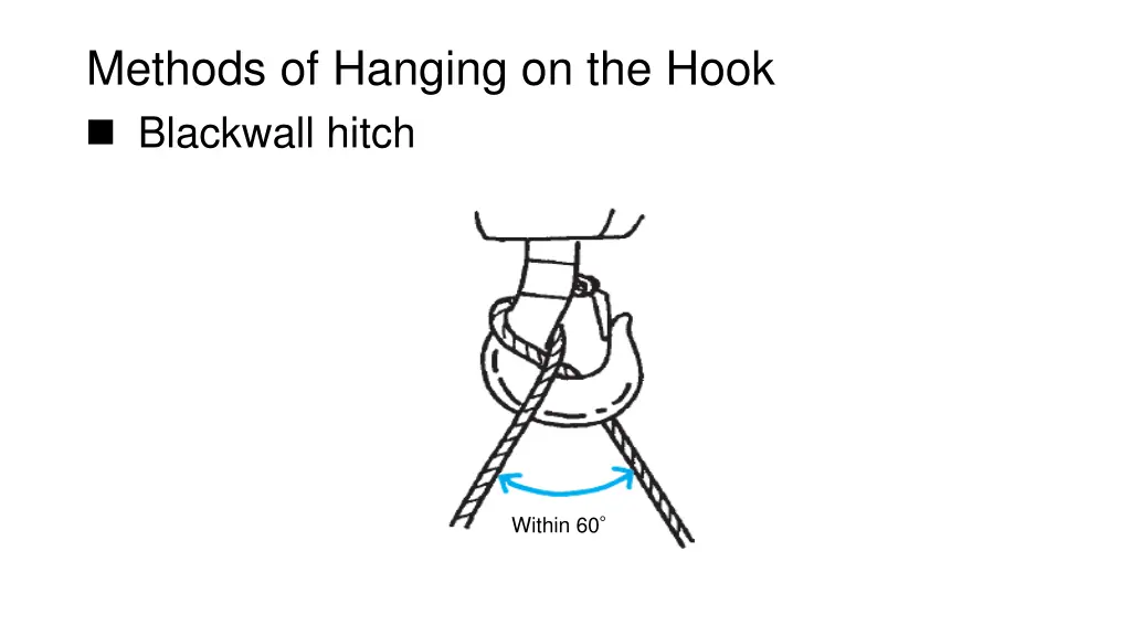 methods of hanging on the hook blackwall hitch