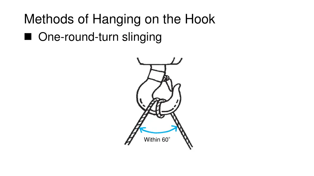 methods of hanging on the hook one round turn