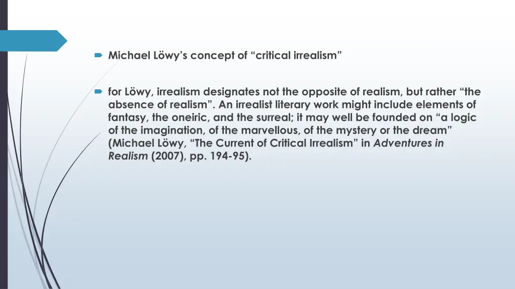 michael l wy s concept of critical irrealism