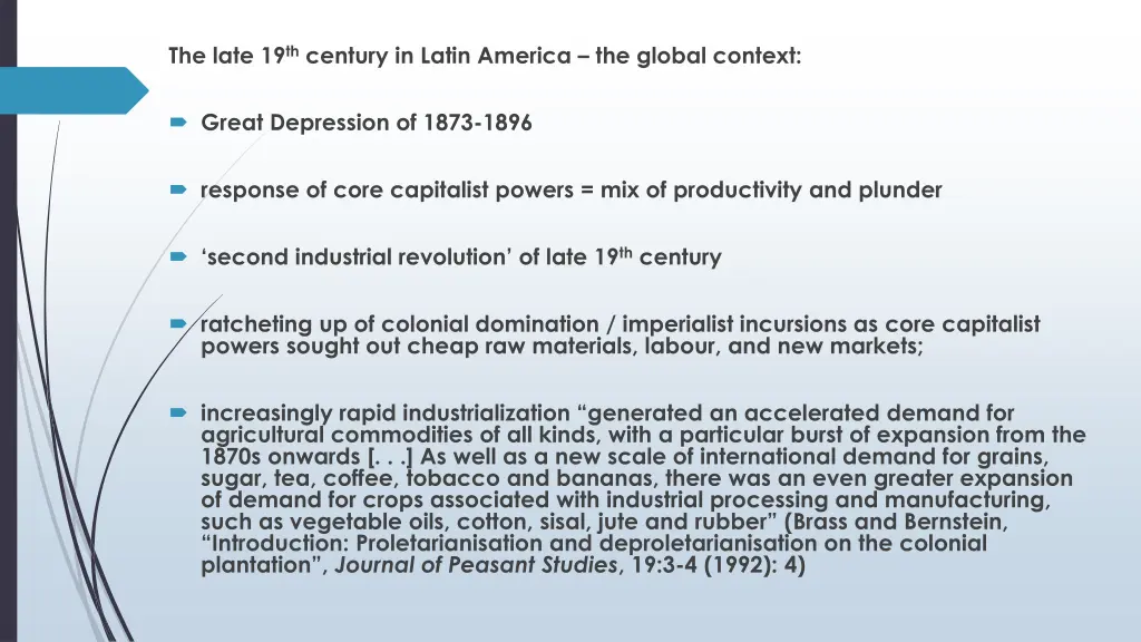 the late 19 th century in latin america