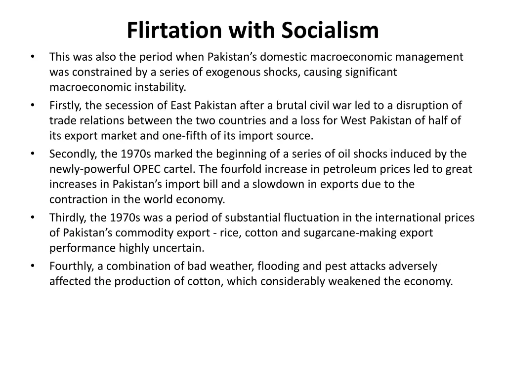 flirtation with socialism 1