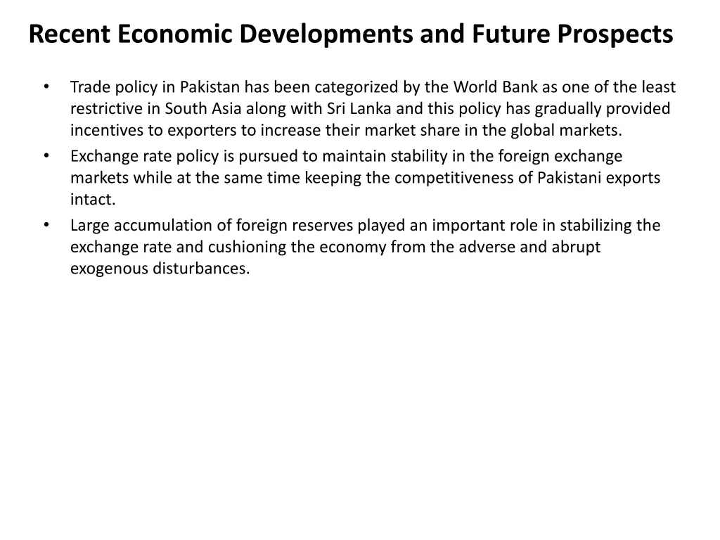 recent economic developments and future prospects 5