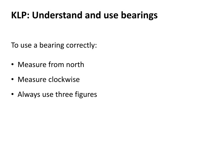 klp understand and use bearings