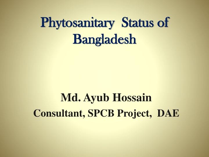 phytosanitary phytosanitary status of bangladesh