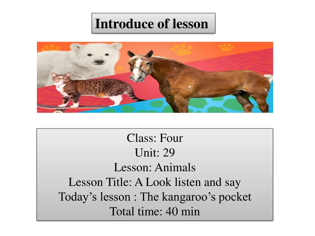 introduce of lesson