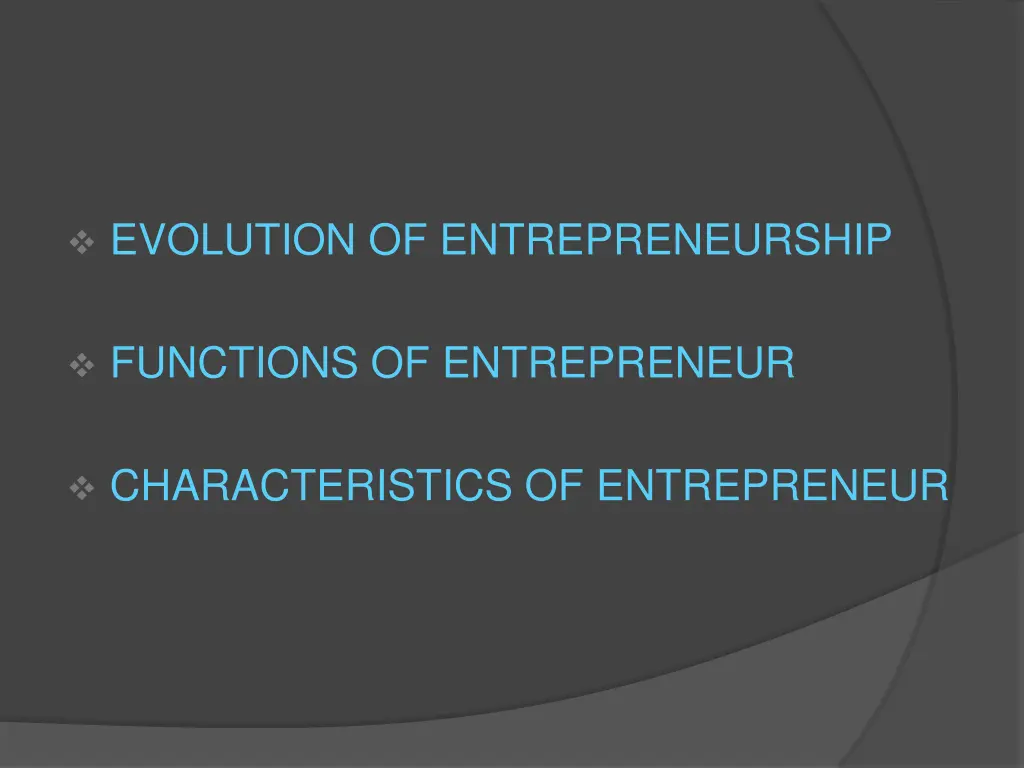 evolution of entrepreneurship