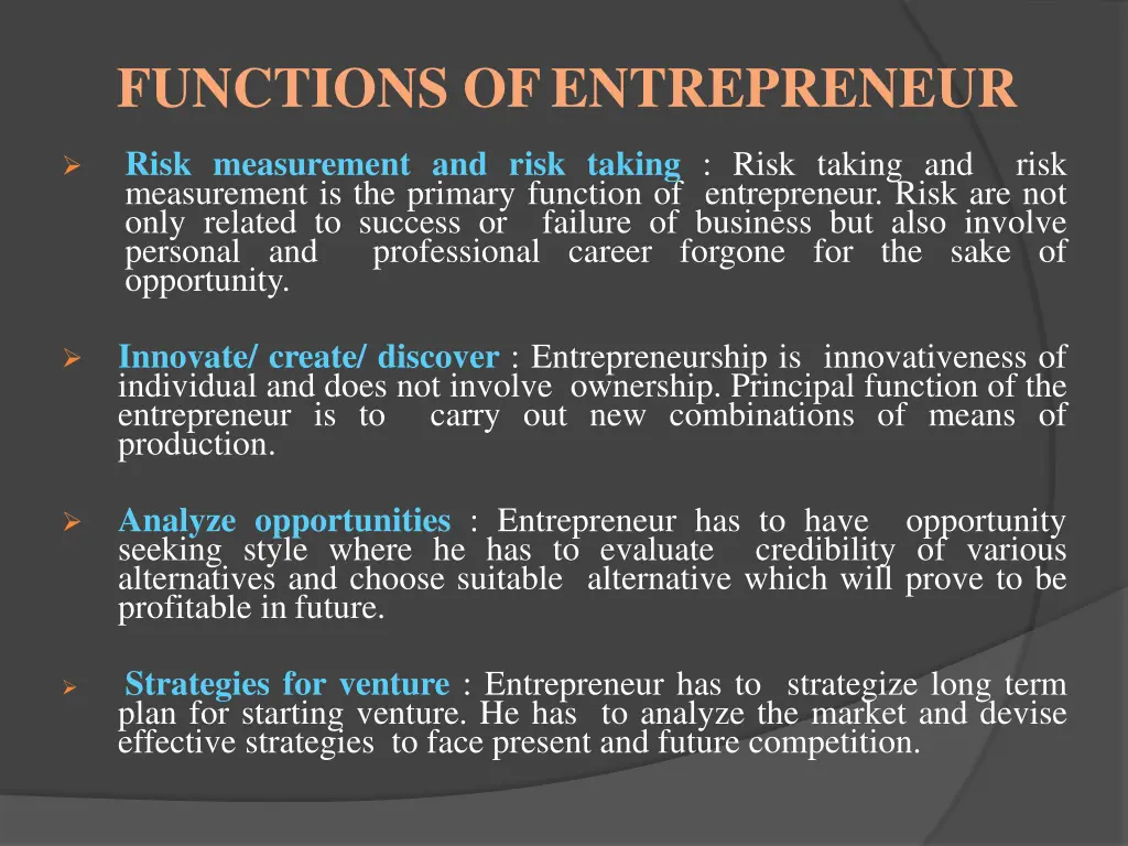 functions of entrepreneur 1