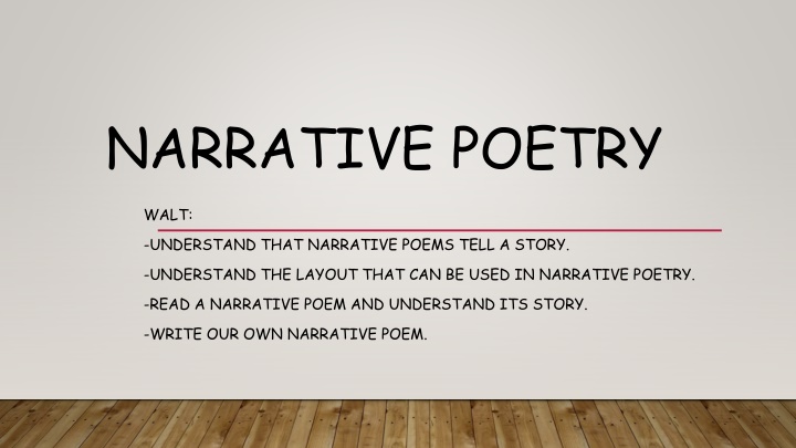 narrative poetry