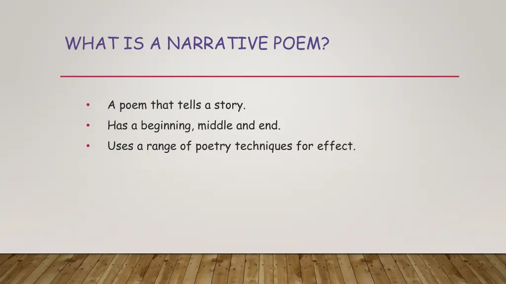 what is a narrative poem