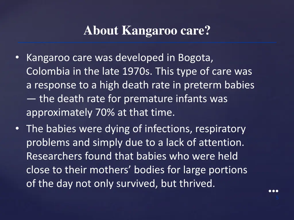 about kangaroo care