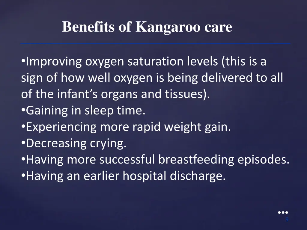 benefits of kangaroo care 1