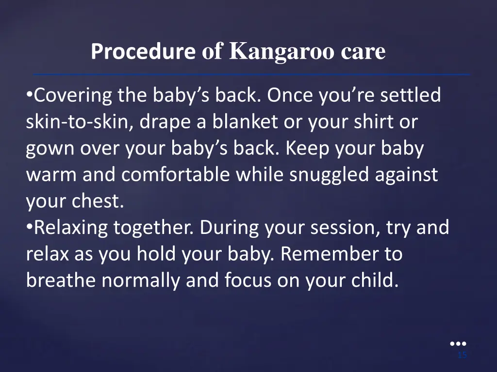 procedure of kangaroo care 1